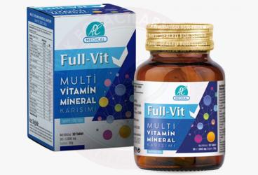 FULL-VIT MULTI VITAMIN-MINERAL KARISIMI TAKVIYE EDICI GIDA 30 tablet